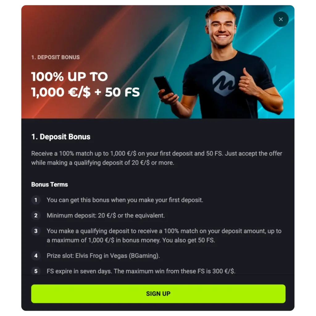 Mateslots deposit bonus